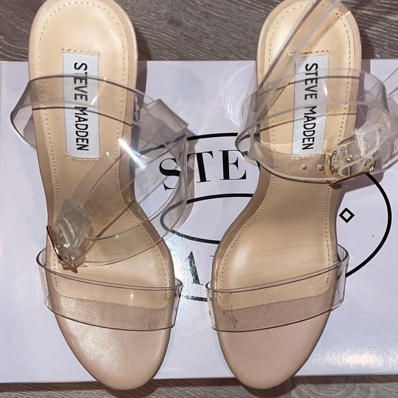 BRAND NEW Steve Madden Clear Heels and Clear ankle Strap - Picture 12 of 15